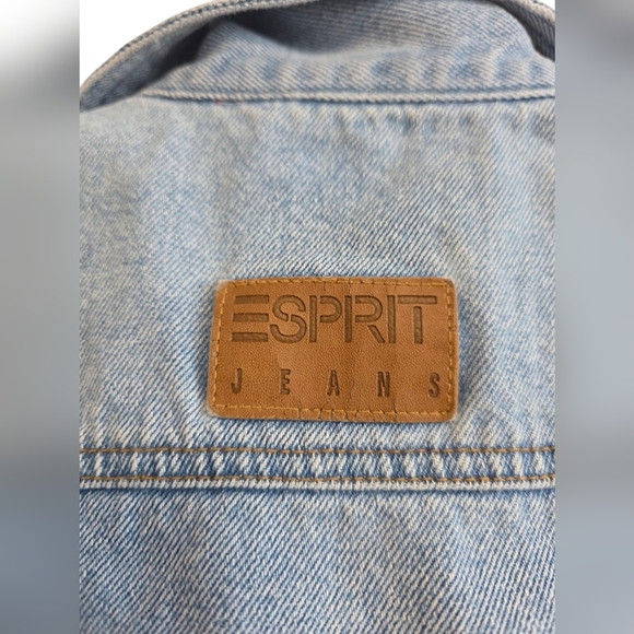 Esprit Vintage Light Blue Denim Zip Vest size X-small - Picture 3 of 4